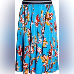 Halogen Printed Pleated Skirt